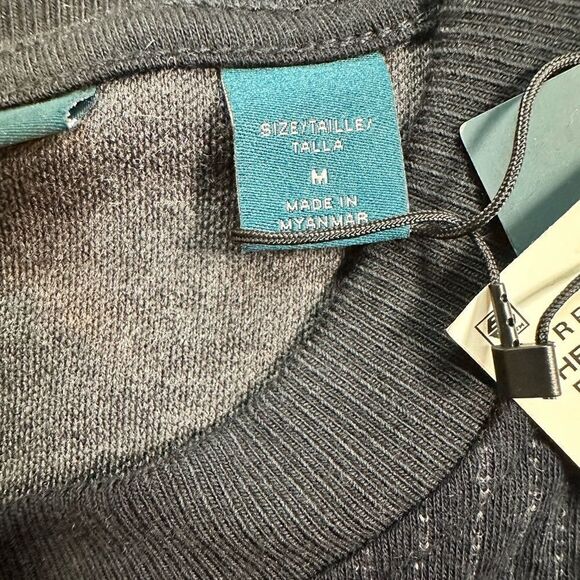 NWT Perry Ellis Men’s Blue Micro Stripe Long Sleeve Sweater Sweatshirt - Medium - Picture 4 of 6